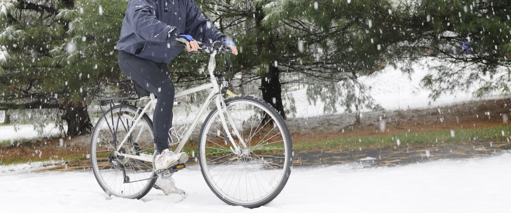 Fahrrad im Schnee fahren