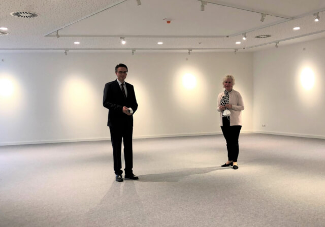 Dirk Uptmoor und Mechthild Beckermann in der neuen Galerie