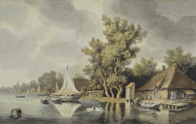 J.H.W. Tischbein - Niederländische Landschaft an einem Kanal