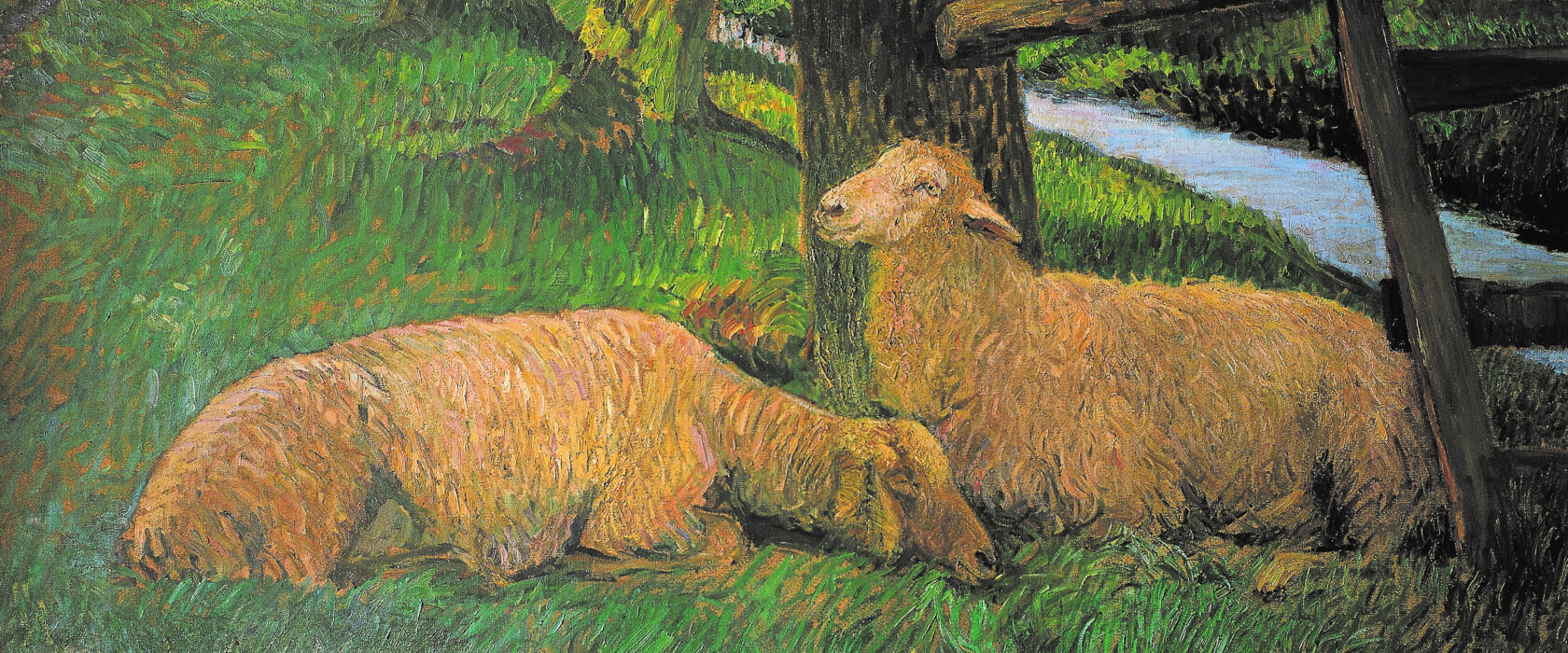 Ruhende Schafe von Fritz Mackensen
