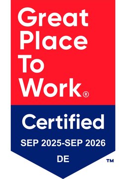 Zertifikat „Great Place To Work“ für den Zeitraum September 2025 bis September 2026 in Deutschland.
