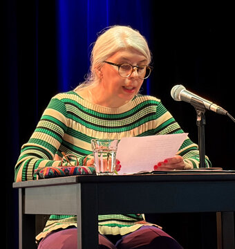 Marica Bodrožić auf der Bühne beim Literarischen Landgang
